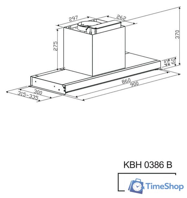 Кухонная вытяжка Kernau KBH 0386 B - Изображение №3 — Интернет-магазин Time-Shop