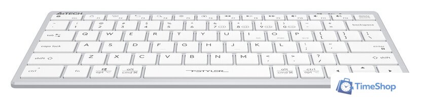 Клавиатура A4Tech Fstyler FBX51C (серебристый/белый) - Изображение №8 — Интернет-магазин Time-Shop