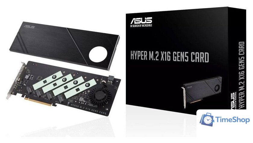 Адаптер для подключения M.2 накопителей ASUS Hyper M.2 x16 Gen5 - Изображение №5 — Интернет-магазин Time-Shop