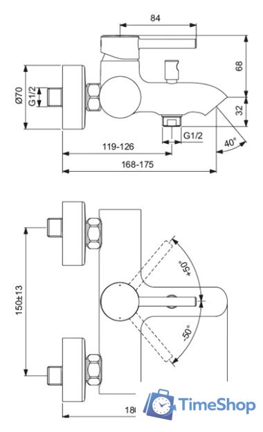 Смеситель Ideal Standard Ceraline BC199AA - Изображение №2 — Интернет-магазин Time-Shop