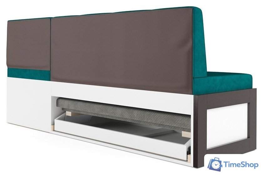 Угловой диван Мебель-АРС Нотис 191х82х116 см M11-27-2 (бархат сине-зеленый Star Velvet 43 Black Green) - Изображение №6 — Интернет-магазин Time-Shop