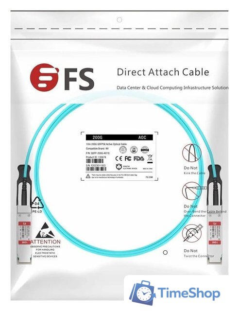 Кабель Mellanox MFS1S00-H010V (10 м, бирюзовый) - Изображение №6 — Интернет-магазин Time-Shop