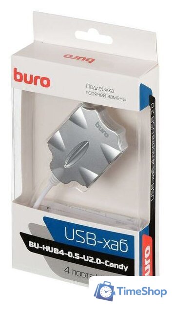 USB-хаб Buro BU-HUB4-0.5-U2.0-Candy - Изображение №6 — Интернет-магазин Time-Shop