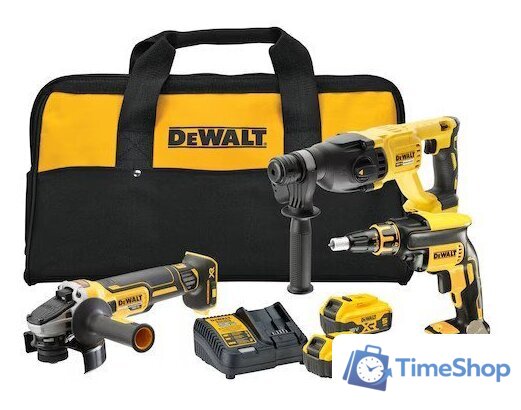  DeWalt DCK304P2 (шуруповерт, перфоратор, болгарка, 2 АКБ, сумка) - Изображение №1 — Интернет-магазин Time-Shop
