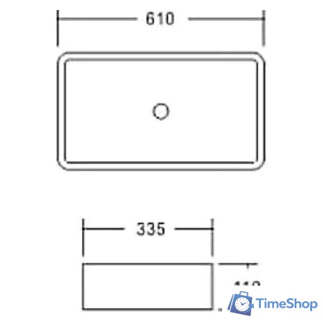 Умывальник SantiLine SL-1073 - Изображение №2 — Интернет-магазин Time-Shop