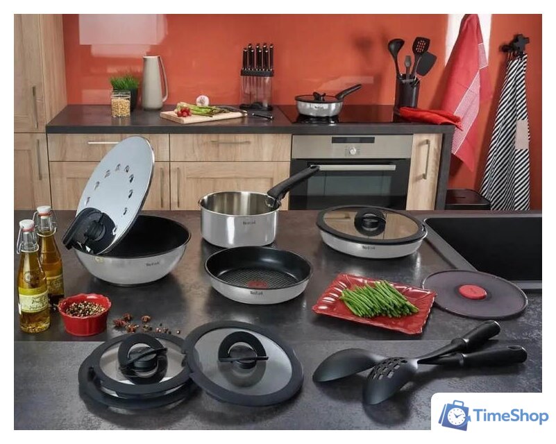 Набор посуды Tefal Ingenio Emotion из 22 предметов L897SM74 - Изображение №6 — Интернет-магазин Time-Shop