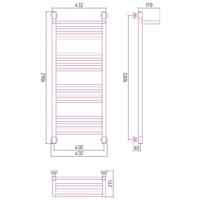 Полотенцесушитель Сунержа Богема с полкой+ 1000х400 31-0223-1040 - Превью изображения №3 — Интернет-магазин Time-Shop