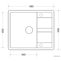 Кухонная мойка ZorG Apollo 58 (серый жемчуг) - Превью изображения №3 — Интернет-магазин Time-Shop