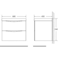  BelBagno Тумба под умывальник Marino-600-2C-SO-BL-P (bianco lucido) - Превью изображения №4 — Интернет-магазин Time-Shop