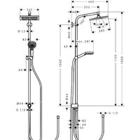Душевая система  Hansgrohe Crometta E240 1jet [27289000] - Превью изображения №5 — Интернет-магазин Time-Shop