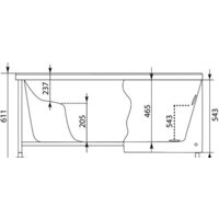 Ванна Aquanet Vitoria 135x135 - Превью изображения №4 — Интернет-магазин Time-Shop