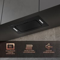 Кухонная вытяжка Weissgauff Intense 600 Touch Black Glass - Превью изображения №3 — Интернет-магазин Time-Shop