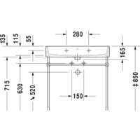 Умывальник Duravit Vero Air 80 2350800000 - Превью изображения №4 — Интернет-магазин Time-Shop