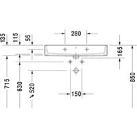 Умывальник Duravit Vero Air 80 2350800000 - Превью изображения №2 — Интернет-магазин Time-Shop