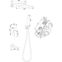 Душевая система  РМС SUS129BL-2S - Превью изображения №4 — Интернет-магазин Time-Shop