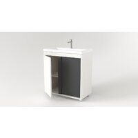  Дабер Тумба под умывальник 013 Тобага/Эридан 80 Т13.8Т.0.20 (белый древесный/серый) - Превью изображения №3 — Интернет-магазин Time-Shop