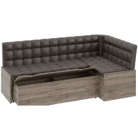 Угловой диван Трия Форест угловой (дуб сонома трюфель/кожзам коричневый) - Превью изображения №3 — Интернет-магазин Time-Shop