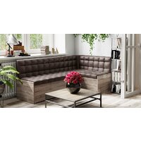 Угловой диван Трия Форест угловой (дуб сонома трюфель/кожзам коричневый) - Превью изображения №5 — Интернет-магазин Time-Shop