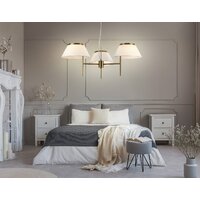 Подвесная люстра Ambrella LH72471/3 BS/WH (латунь/белый) - Превью изображения №7 — Интернет-магазин Time-Shop