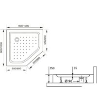 Душевой поддон RGW LUX/TN-TR 16180500-41 100x100 - Превью изображения №2 — Интернет-магазин Time-Shop