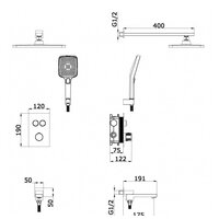 Душевая система  Vieir V25006-3S - Превью изображения №2 — Интернет-магазин Time-Shop