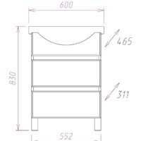  Onika Тумба под умывальник Элита 60.13 106120 - Превью изображения №2 — Интернет-магазин Time-Shop