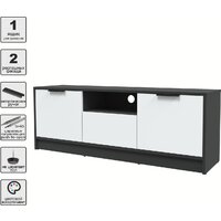 Тумба Интерлиния ТВ Концепт КТ-ТВ3-50 (белый платинум/антрацит) - Превью изображения №2 — Интернет-магазин Time-Shop