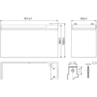 Аккумулятор для ИБП Delta HR 12-34W (12В/9 А·ч) - Превью изображения №2 — Интернет-магазин Time-Shop