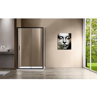 Душевой уголок Vincea Garda VSR-1G8014CLB (черный/прозрачное) - Превью изображения №2 — Интернет-магазин Time-Shop