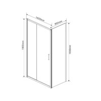 Душевой уголок Vincea Garda VSR-1G8014CLB (черный/прозрачное) - Превью изображения №3 — Интернет-магазин Time-Shop