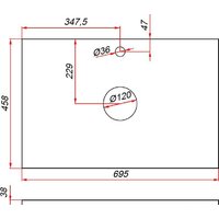  ЗОВ Тумба под умывальник Дион 70 D70LWP0M9003MKV5-HPL38T (туя/белый матовый) - Превью изображения №5 — Интернет-магазин Time-Shop