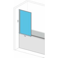 Стеклянная шторка для ванны Rea Lagos-1 70 (черный/прозрачное стекло) - Превью изображения №4 — Интернет-магазин Time-Shop