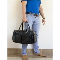 Дорожная сумка Carlo Gattini Classico Bufaloro 4012-01 (черный) - Превью изображения №8 — Интернет-магазин Time-Shop