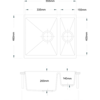 Кухонная мойка Longran Enigma ENG555.460 15 (marone/93) - Превью изображения №2 — Интернет-магазин Time-Shop
