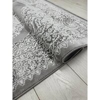Ковер для жилой комнаты Radjab Carpet Афина Прямоугольник 9017A 12896RK (1.6x3, Grey/Cream) - Превью изображения №8 — Интернет-магазин Time-Shop