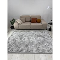 Ковер для жилой комнаты Radjab Carpet Афина Прямоугольник 9017A 12896RK (1.6x3, Grey/Cream) - Превью изображения №5 — Интернет-магазин Time-Shop