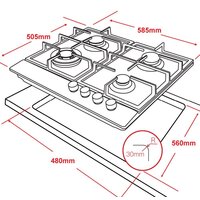 Варочная панель Ginzzu HCG-417 - Превью изображения №5 — Интернет-магазин Time-Shop