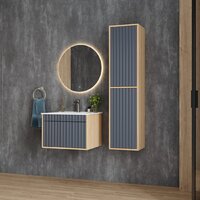  Onika Шкаф-полупенал Дайлер 35 403569 (графит/дуб сонома) - Превью изображения №5 — Интернет-магазин Time-Shop