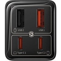 Сетевое зарядное Baseus GaN6 Pro Fast Charger 2C + 2U 100W P10162705112-00 (черный) - Превью изображения №2 — Интернет-магазин Time-Shop