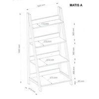 Стеллаж Signal Matis A (дуб/темно-коричневый) - Превью изображения №7 — Интернет-магазин Time-Shop