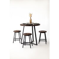 Табурет Stal-Massiv Button-47 (дуб мореный/черный) - Превью изображения №13 — Интернет-магазин Time-Shop