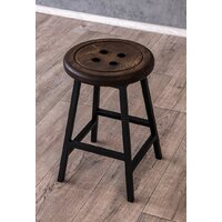 Табурет Stal-Massiv Button-47 (дуб мореный/черный) - Превью изображения №11 — Интернет-магазин Time-Shop