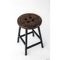 Табурет Stal-Massiv Button-47 (дуб мореный/черный) - Превью изображения №3 — Интернет-магазин Time-Shop