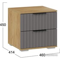 Тумба Трия Хилтон (дуб крафт золотой/графит матовый) - Превью изображения №5 — Интернет-магазин Time-Shop