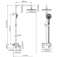 Душевая система  Wasserkraft A17401 - Превью изображения №2 — Интернет-магазин Time-Shop