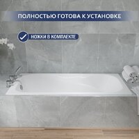 Ванна Lauter Regina 2101418 180x80 с сифоном 21Y32001 (матовый черный) - Превью изображения №8 — Интернет-магазин Time-Shop