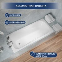 Ванна Lauter Regina 2101418 180x80 с сифоном 21Y32001 (матовый черный) - Превью изображения №5 — Интернет-магазин Time-Shop