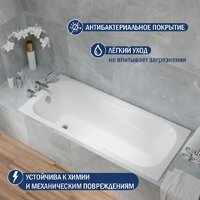 Ванна Lauter Regina 2101418 180x80 с сифоном 21Y32001 (матовый черный) - Превью изображения №6 — Интернет-магазин Time-Shop