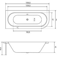 Ванна Lauter Bliss 160х75 L 21201061L (с ножками и черным подголовником) - Превью изображения №35 — Интернет-магазин Time-Shop