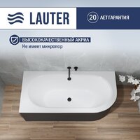 Ванна Lauter Bliss 160х75 L 21201061L (с ножками и черным подголовником) - Превью изображения №2 — Интернет-магазин Time-Shop